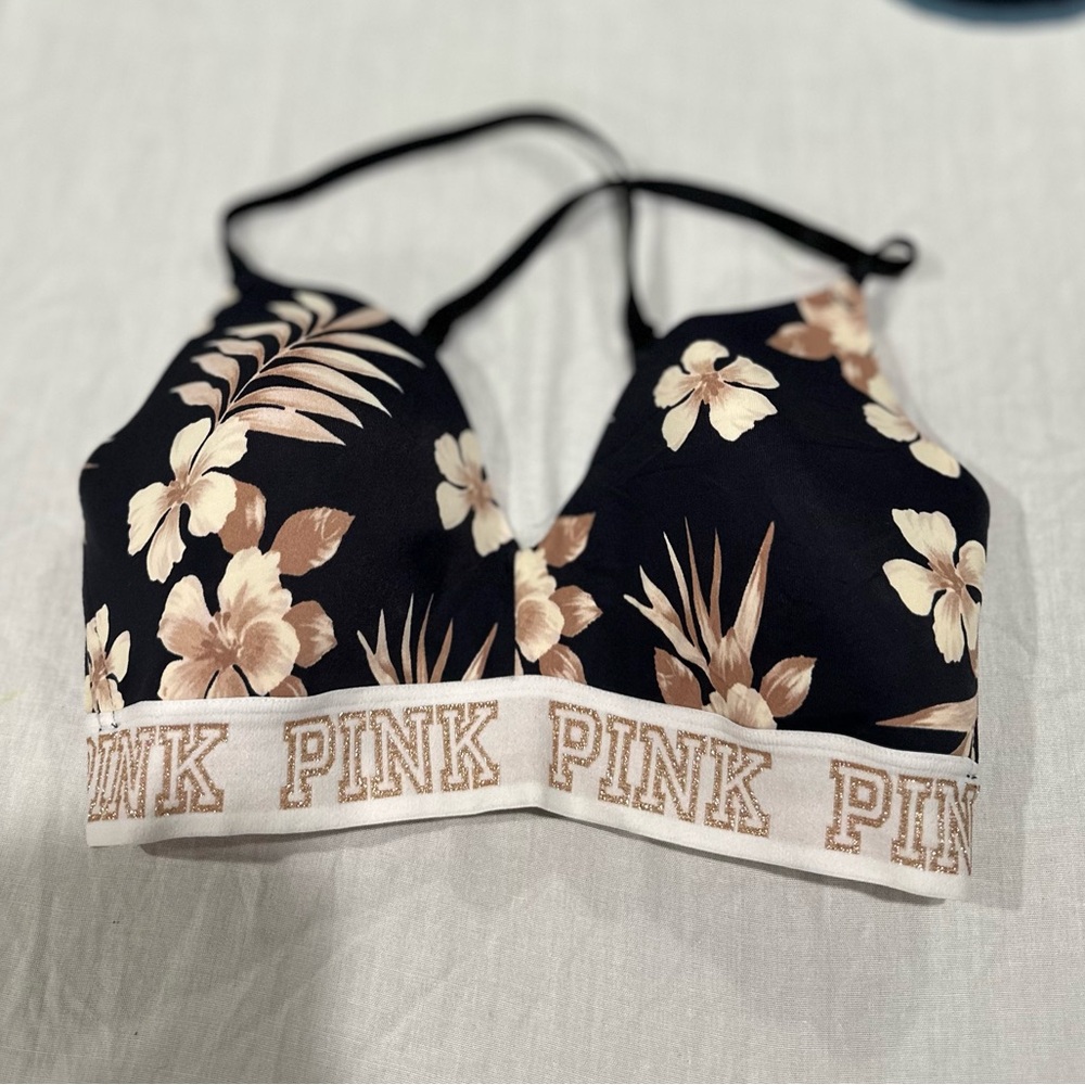 Pink Floral Bralette